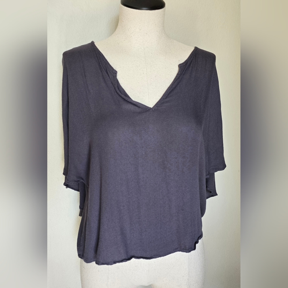 Gray Dolman Sleeve Short Sleeved by ELLA MOSS SZ XSMALL